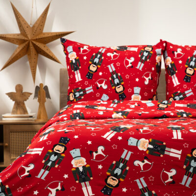 AITONA | microfibre duvet in red with Christmas motif | 160x200 cm | 712968