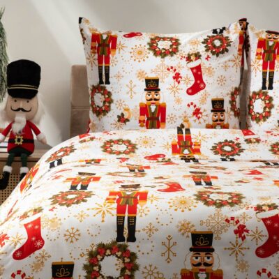 Bedding | NUTCRACKER B2 | white printed | 160x200cm + 2*70x80cm | 716782