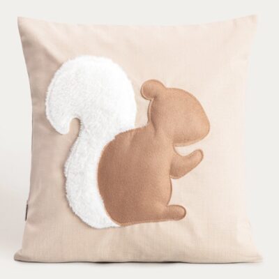 Pillowcase | TWIG | with embroidered squirrel | 45x45cm | 749216