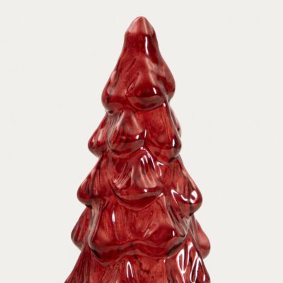 Украшение | BURGUNDY CHARM | бордовая стеклянная елка со светодиодами | 26 см | 754074