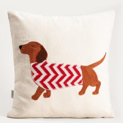 Pillowcase | KRISTA | with dachshund | 45x45 cm | 758164