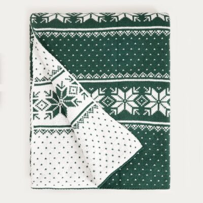 Blanket | LIRI | chenille with snowflakes | 150x200 cm | 758607