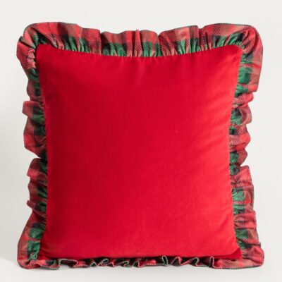 Pillowcase | TARTAN | with decorative frill | 45x45 cm | 759444