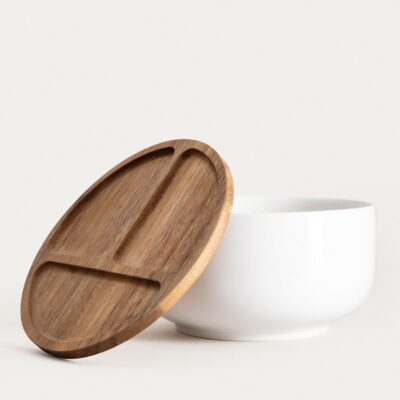 MOOKA | круглая миска с крышкой из акации | 24x13,5 см | 759468