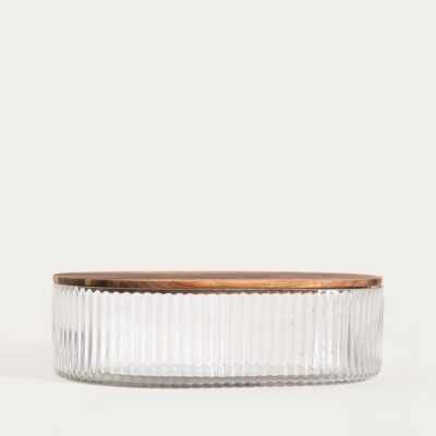 BARDO | container with acacia lid L | 25x18 cm | 763236