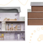 KX6278 Domek dla lalek MDF z akcesoriami 70cm LED szary 4