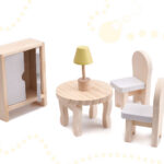 KX6278 Domek dla lalek MDF z akcesoriami 70cm LED szary 10