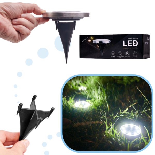 KX5255 Lampa solarna ogrodowa LED najazdowa gruntowa 12szt 2 KX5255 Lampa solarna ogrodowa LED najazdowa gruntowa 12szt 2