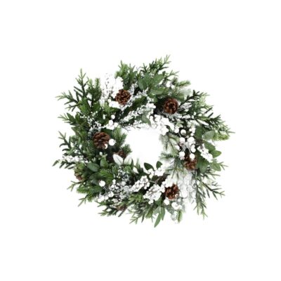 Reeded necklace | FARILA | white and green | 55 cm | 710117