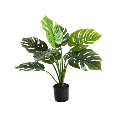 Artificial plant | TROPICAL ZONE | monstera in black pot | 66 cm | 730641