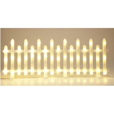 ДЕКОРАТИВНЫЕ СВЕТОДИОДНЫЕ БАРЬЕРЫ 8ШТ ТЕПЛЫЙ БЕЛЫЙ