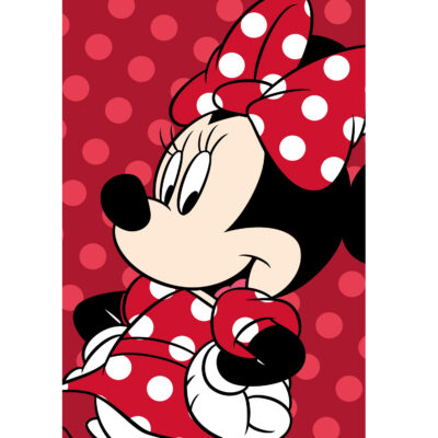 Koc flanelowy 100x150 Myszka Minnie czerwony (коралловый)
