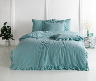 Хлопковые простыни MINERAL BLUE/220X200(P) STONEWASHED