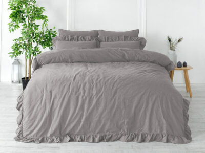 Хлопковое постельное белье OPAL GREY/220X200(P) STONEWASHED