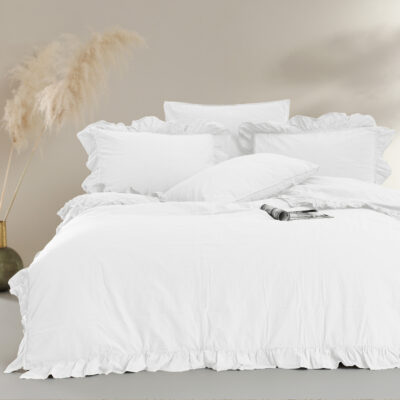 Хлопковые простыни OPTIC WHITE/220X200(P) STONEWASHED