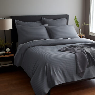 CIZGILI ANTHRACITE/160x200 EXCLUSIVE cotton satin bedding