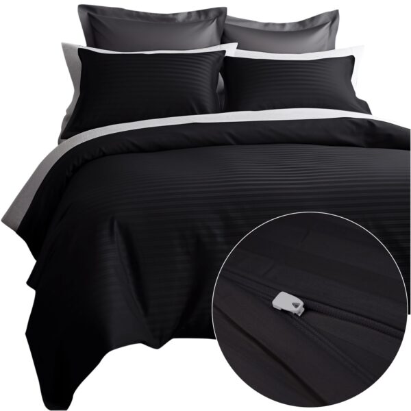 posciel-satyna-bawelniana-cizgili-black-160x200-ex posciel-satyna-bawelniana-cizgili-black-160x200-ex