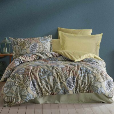 GRETA GREEN/160x200 LUXURY PREMIUM cotton satin bedding(P)