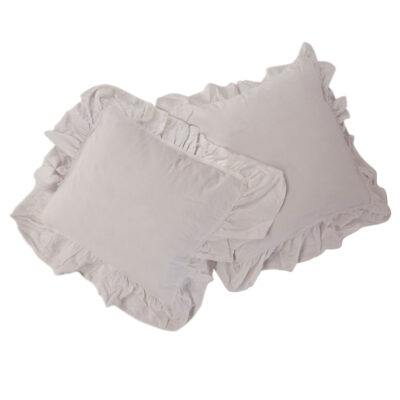 Комплект хлопковых наволочек NATURAL CREAM/2x40x40 STONEWASHED