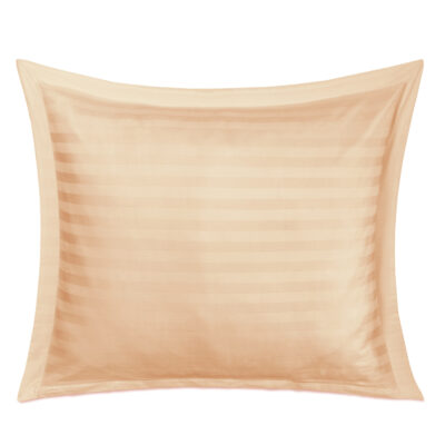 STRIPE BEIGE/70x80 bamboo-cotton satin pillowcase with batting