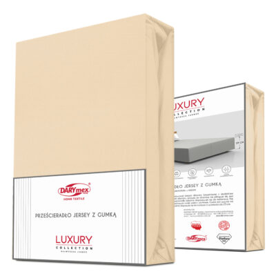 Elastane jersey sheet with elastic 26 SAND/PIASK/220x200x30