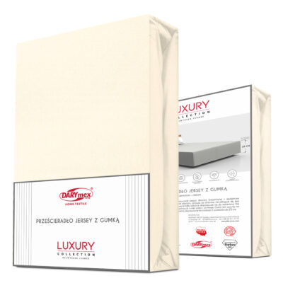 Jersey elastane sheet with elastic band ECRU/90x200x30