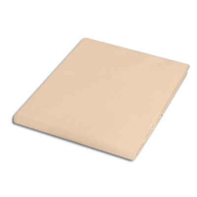 Простыня из хлопкового сатина светло-бежевая 044/200x220