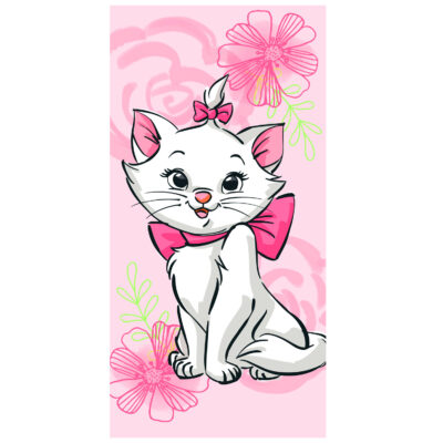 Cotton towel 70x140 Cat Marie flowers